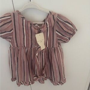 Studio Kids Pink and Black Patterned Shirt